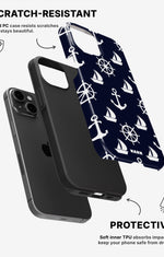 iPhone 15 Plus Tough Case – Deep Blue Voyage - View 2