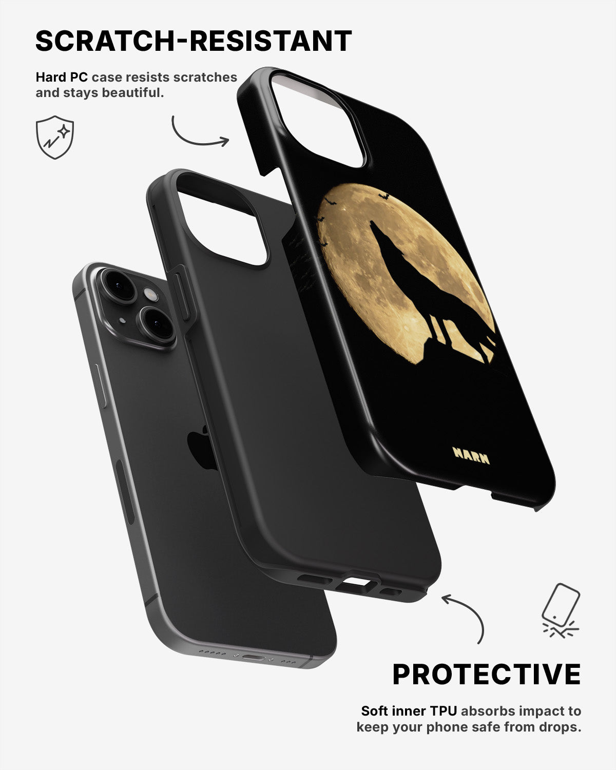 iPhone 15 Plus Tough Case – Wolf - View 2