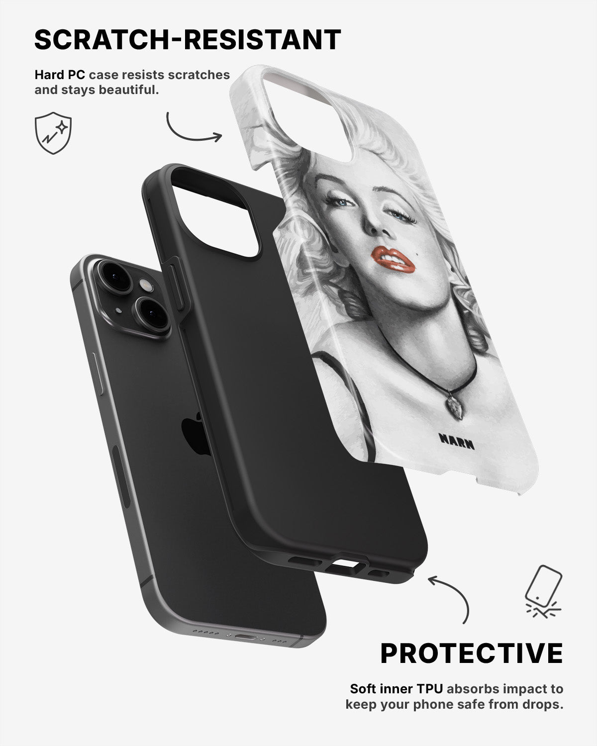 iPhone 15 Plus Tough Case – Marilyn - View 2