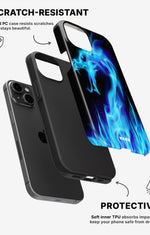 iPhone 15 Plus Tough Case – Blue Flames Dragon - View 2