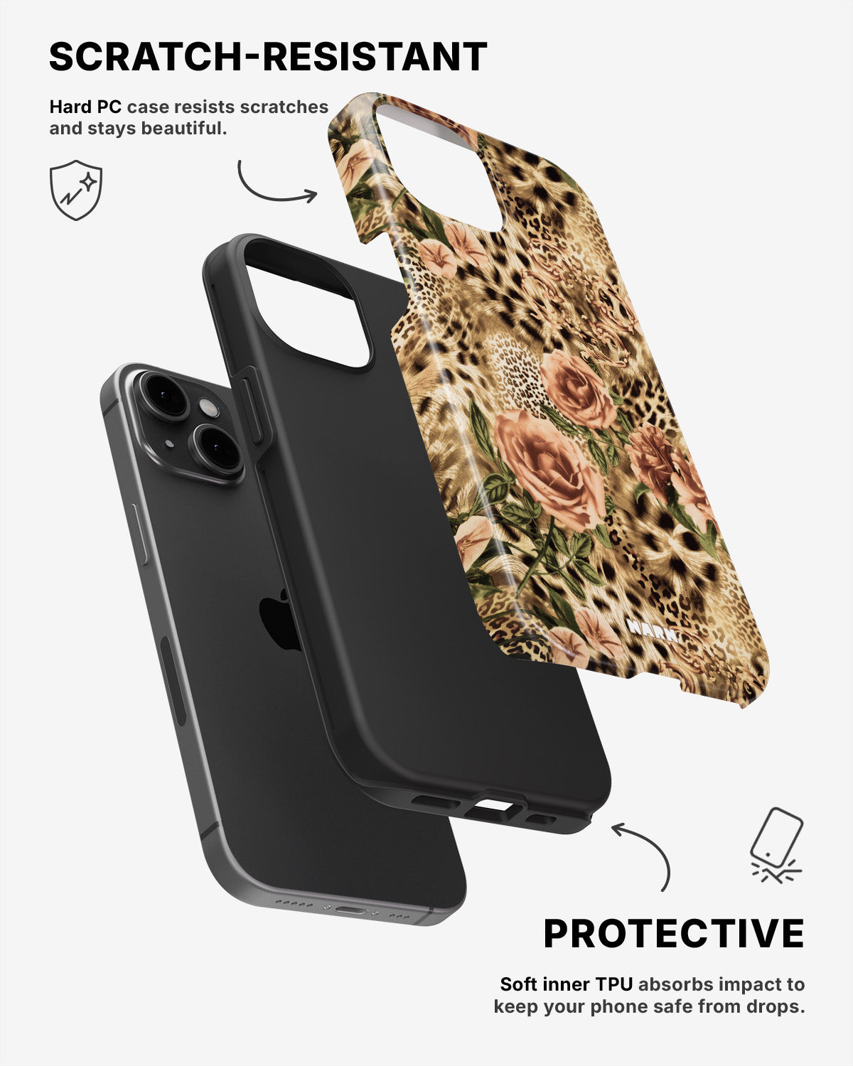 iPhone 15 Plus Tough Case – Leo Roses - View 2