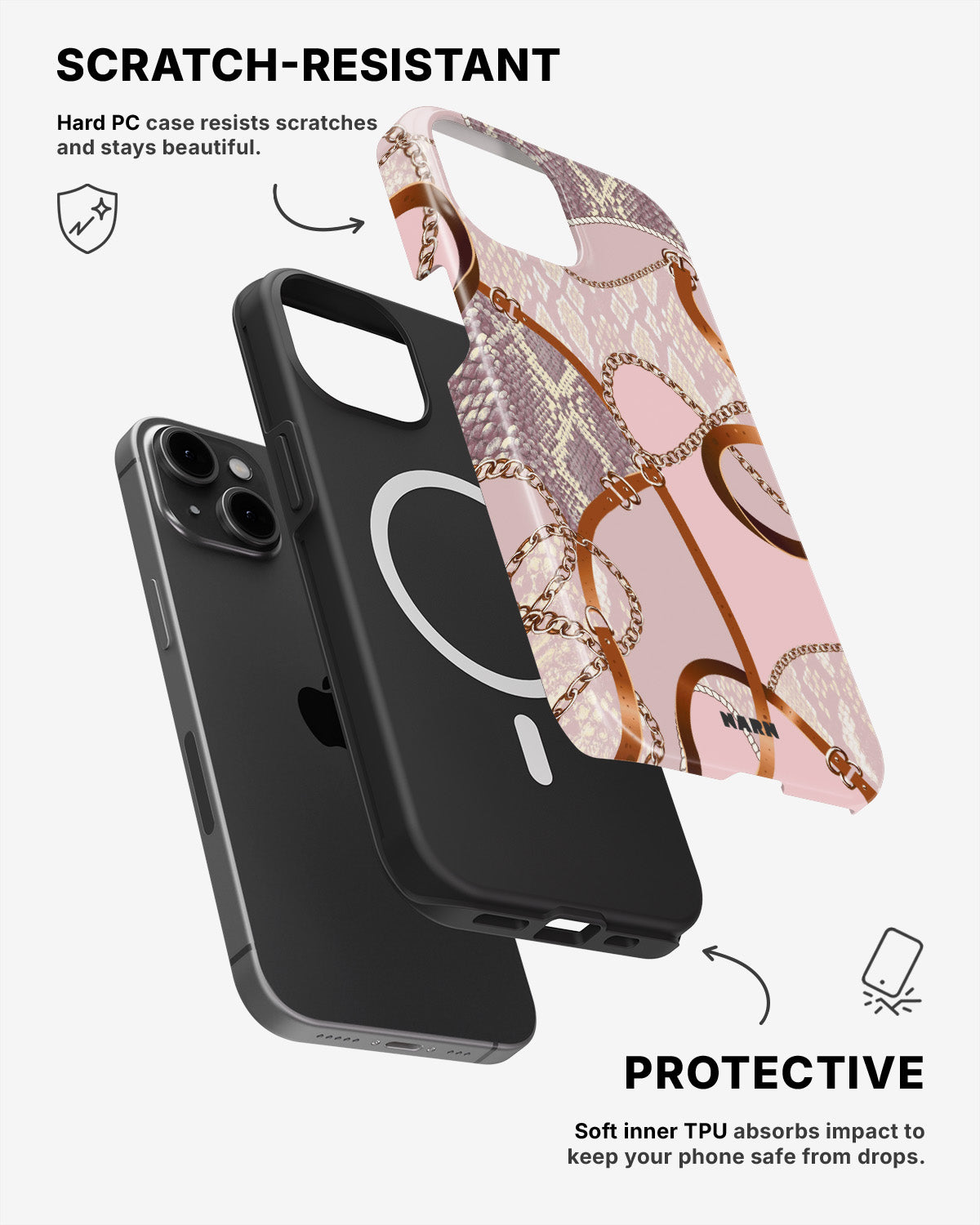 iPhone 15 Plus Tough Case – Chains - View 2