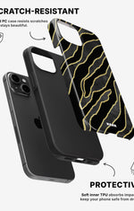 iPhone 15 Plus Tough Case – Golden Zebra - View 2