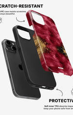 iPhone 15 Plus Tough Case – Burgendy Shimmer - View 2