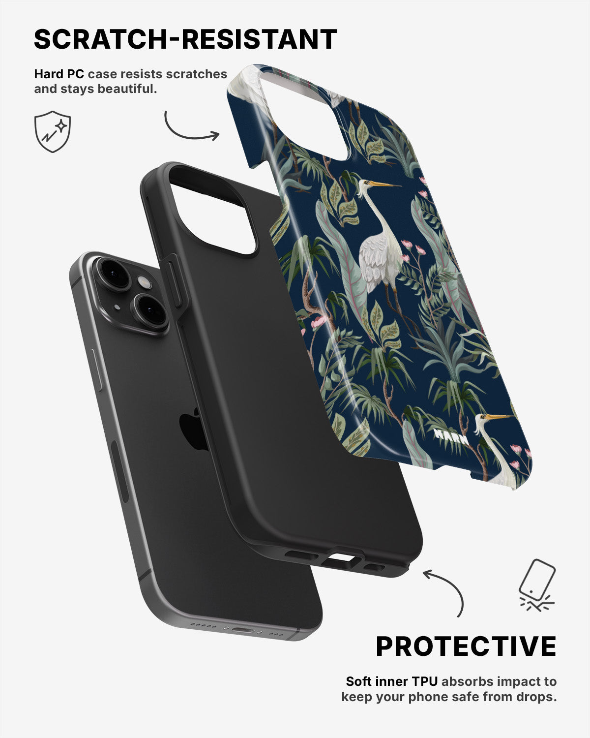 iPhone 15 Plus Tough Case – Royal Bird - View 2
