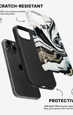 iPhone 15 Plus Tough Case – Golden Swirl - View 2