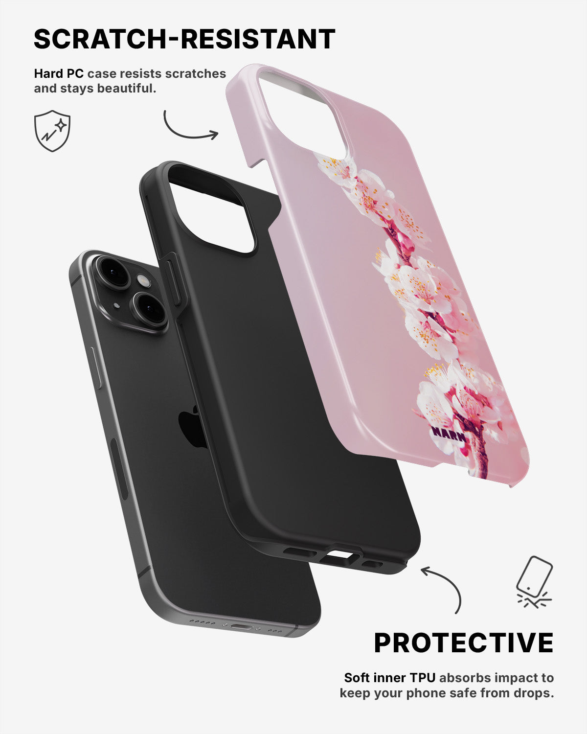 iPhone 15 Plus Tough Case – Pink Harmony - View 2