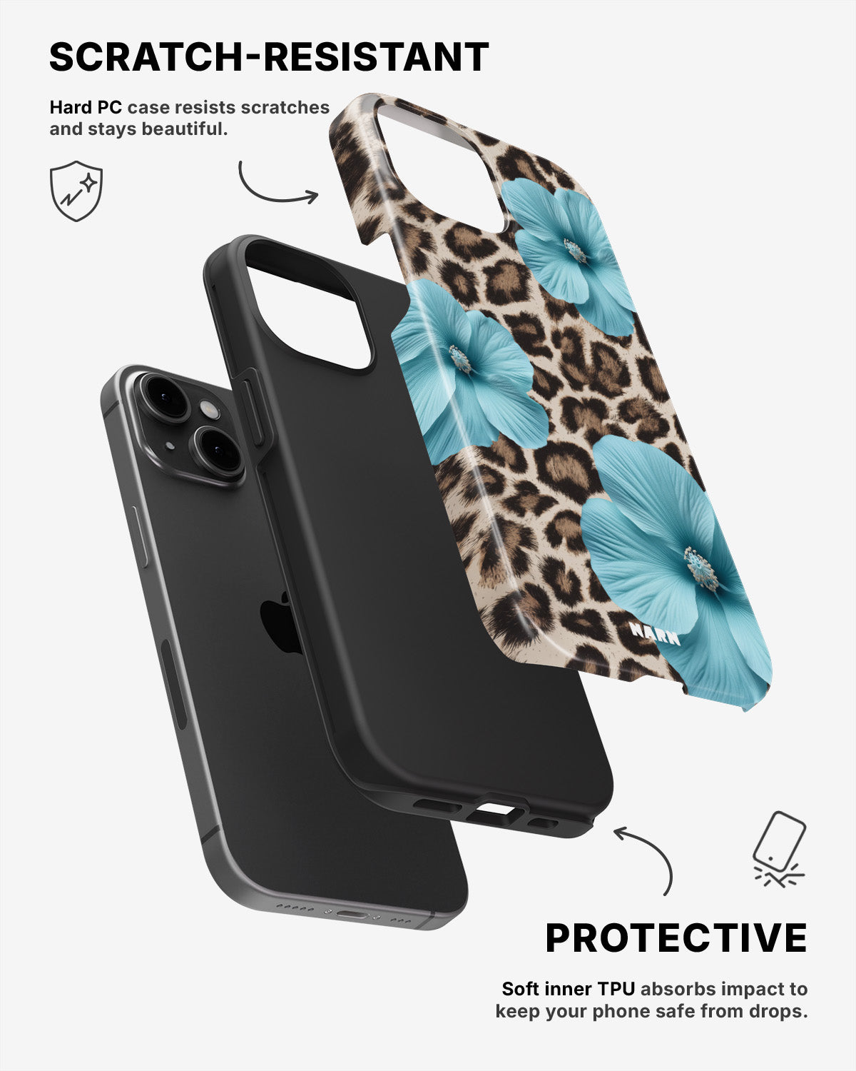 iPhone 15 Plus Tough Case – Blooming Jungle - View 2