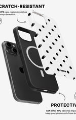 iPhone 15 Plus Tough Case – Mono Dots - View 2