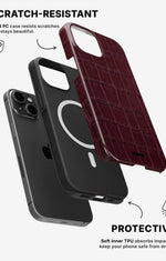iPhone 15 Plus Tough Case – Rouge Croc - View 2