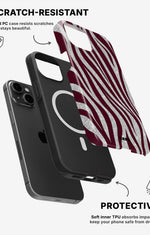 iPhone 15 Plus Tough Case – Velvet Zebra - View 2
