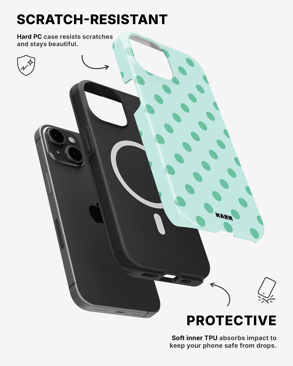 iPhone 15 Plus Tough Case – Sea Pearls - View 2