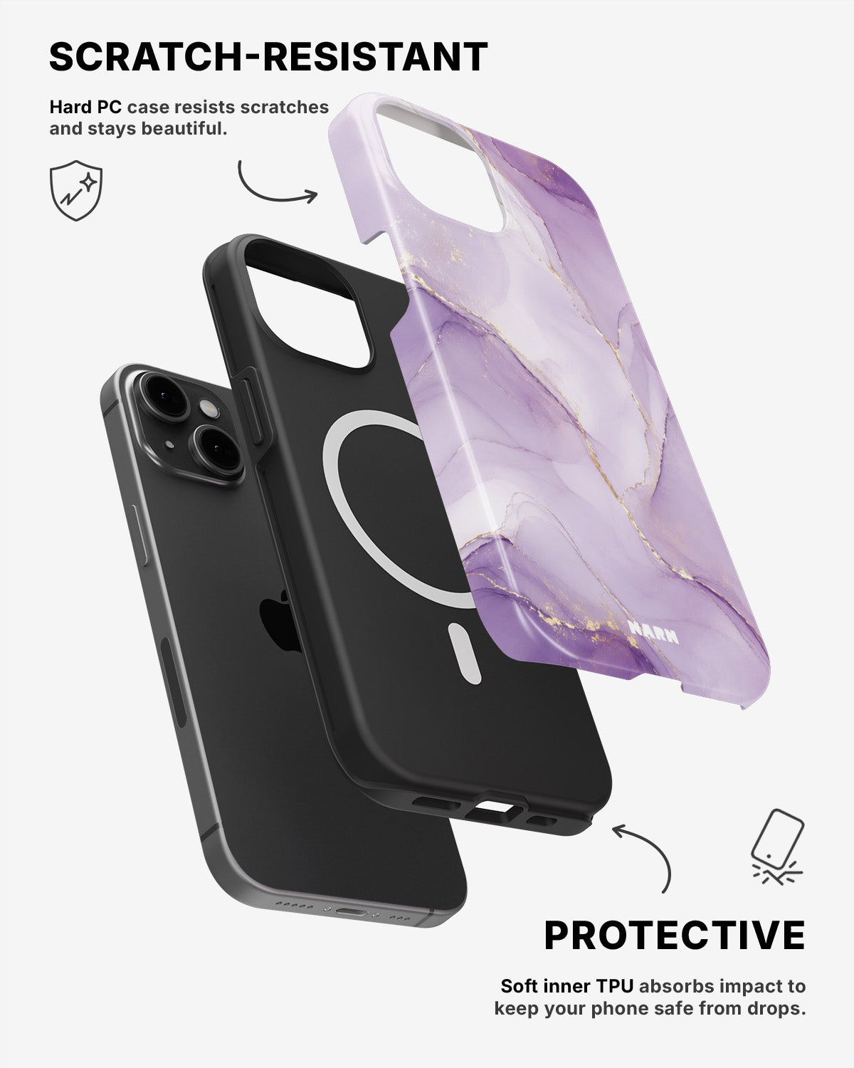 iPhone 15 Plus Tough Case – Lilac - View 2