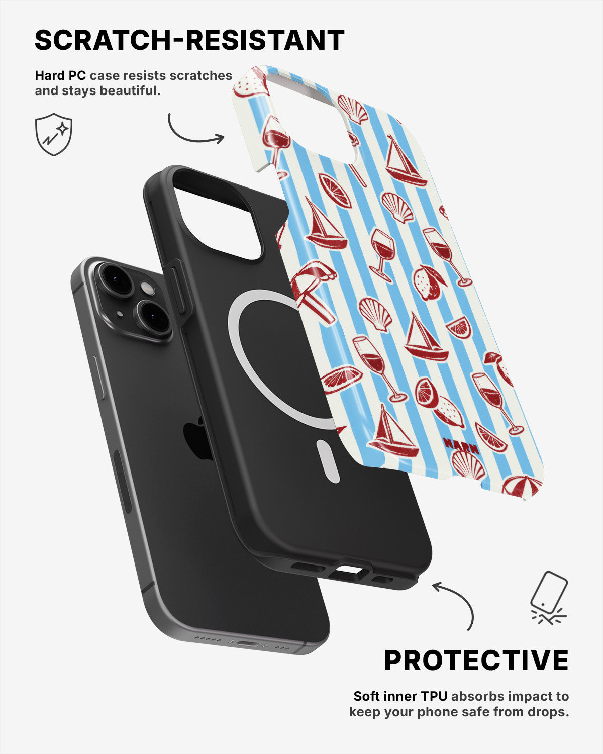 iPhone 15 Plus Tough Case – Bonjour - View 2