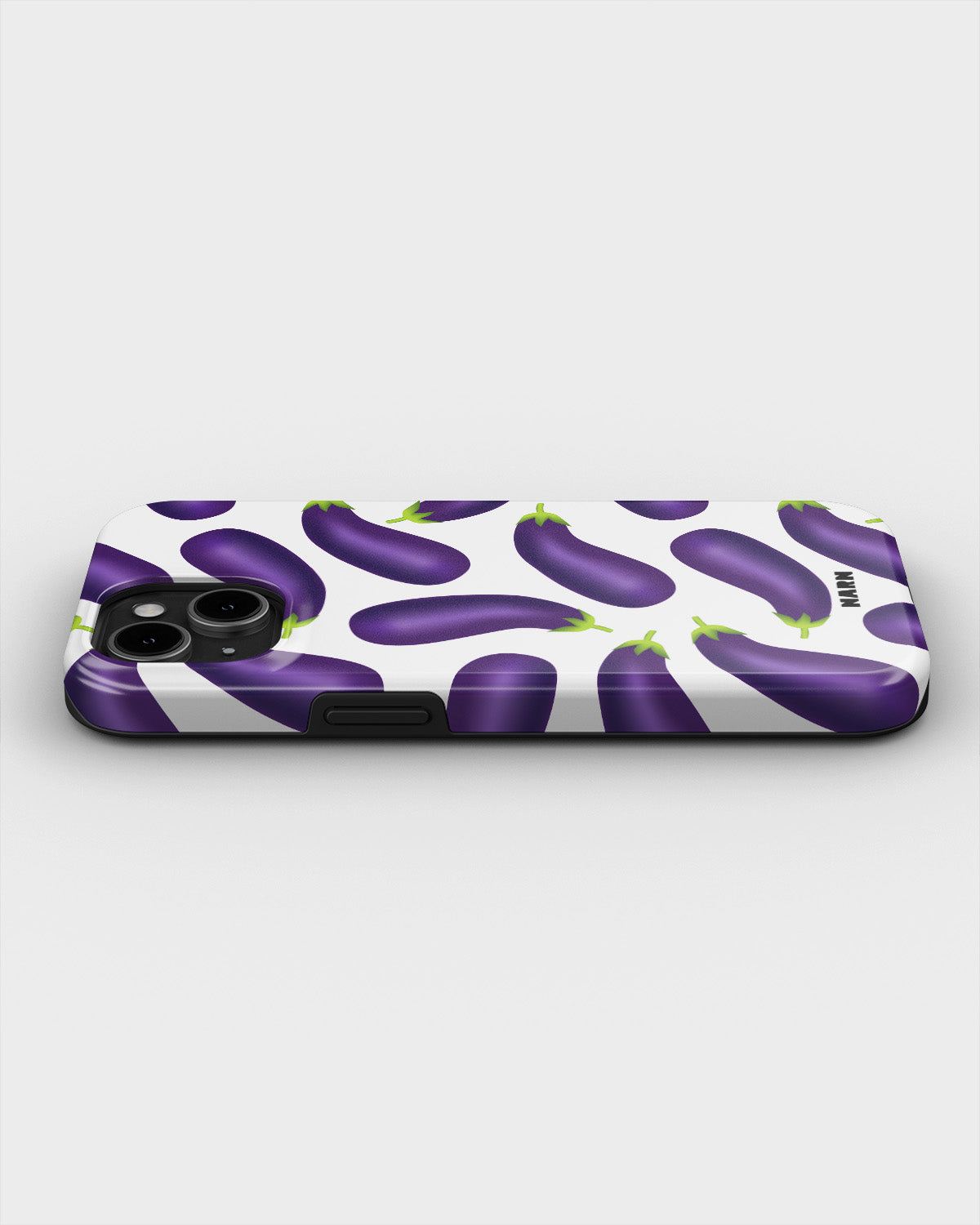 iPhone 15 Plus Tough Case – Eggplant Pattern - View 3