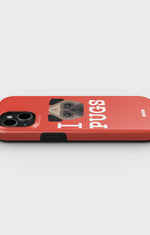 iPhone 15 Plus Tough Case – I Love Pugs - View 3
