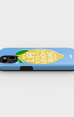 iPhone 15 Plus Tough Case – Lemon Quote - View 3