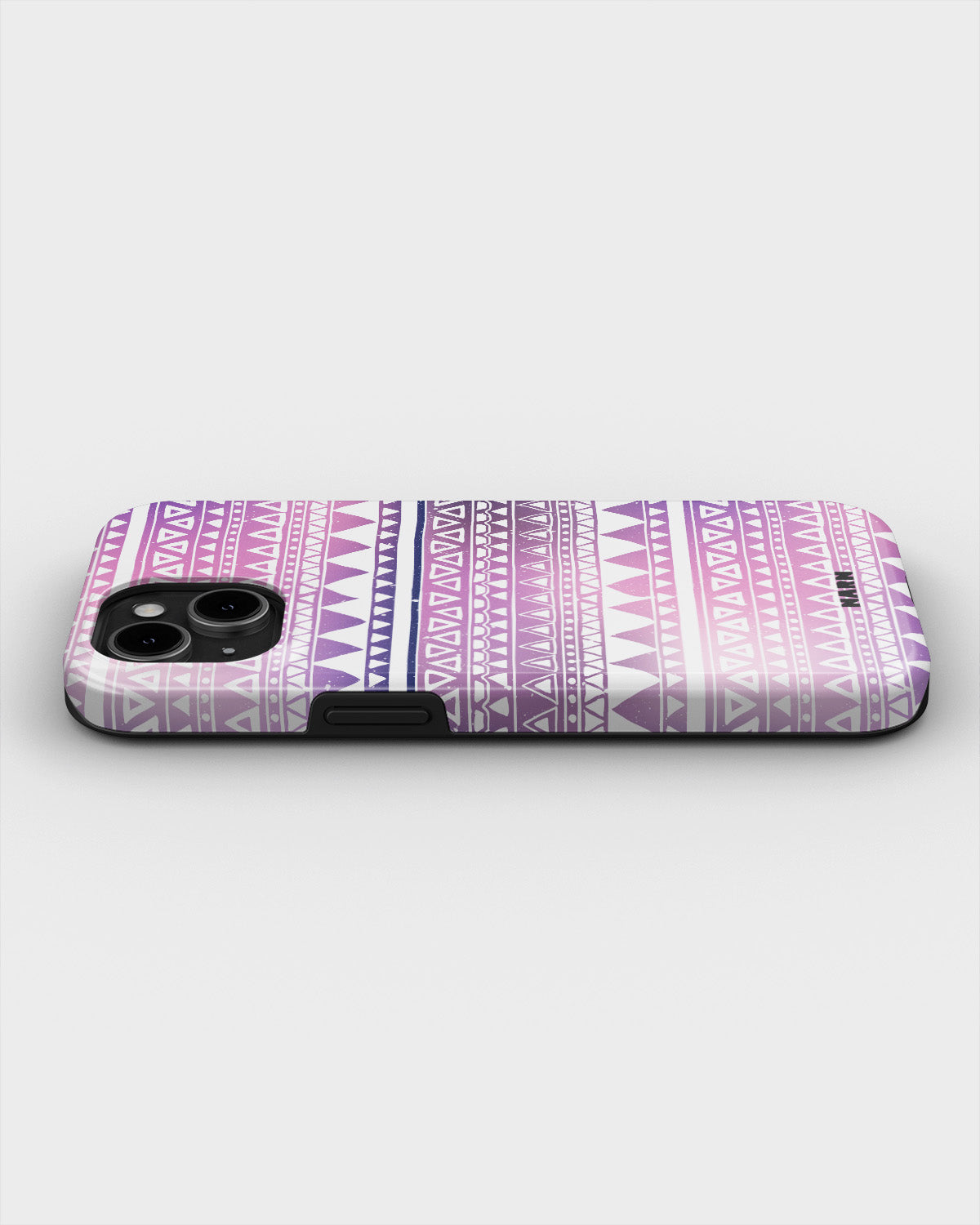 iPhone 15 Plus Tough Case – Purple Aztec - View 3
