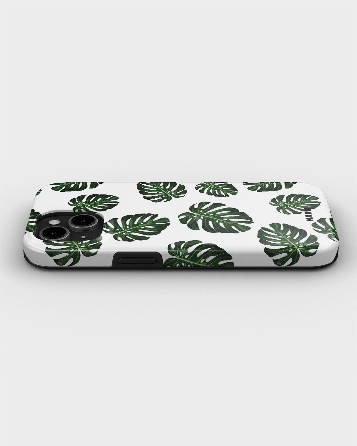 iPhone 15 Plus Tough Case – Monstera Pattern - View 3