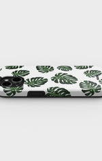 iPhone 15 Plus Tough Case – Monstera Pattern - View 3