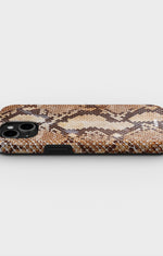 iPhone 15 Plus Tough Case – Brown Snakeskin - View 3