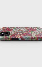 iPhone 15 Plus Tough Case – Paisley Paradise - View 3