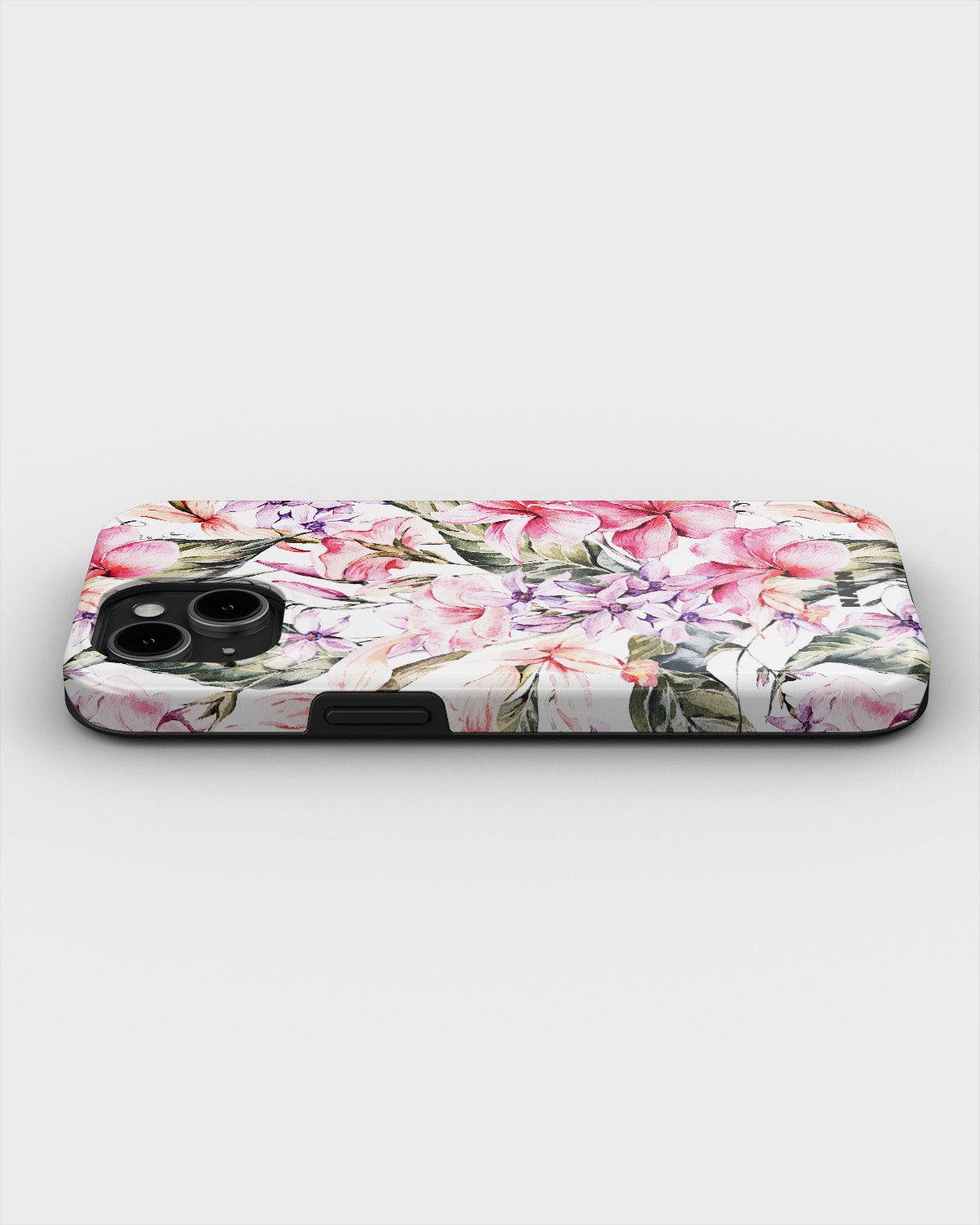 iPhone 15 Plus Tough Case – Watercolor Flowers - View 3
