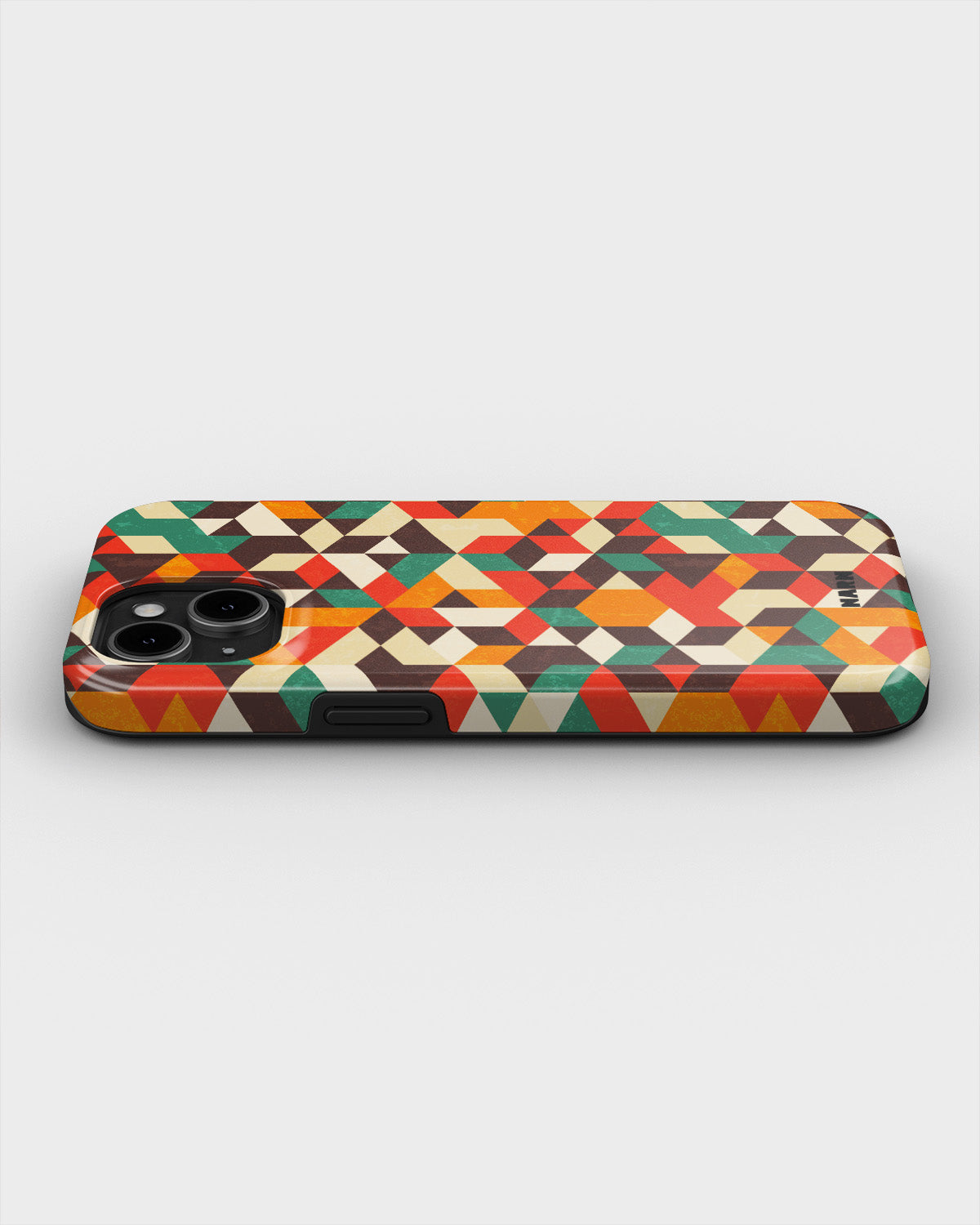 iPhone 15 Plus Tough Case – Retro Geometric - View 3