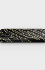 iPhone 15 Plus Tough Case – Golden Zebra - View 3