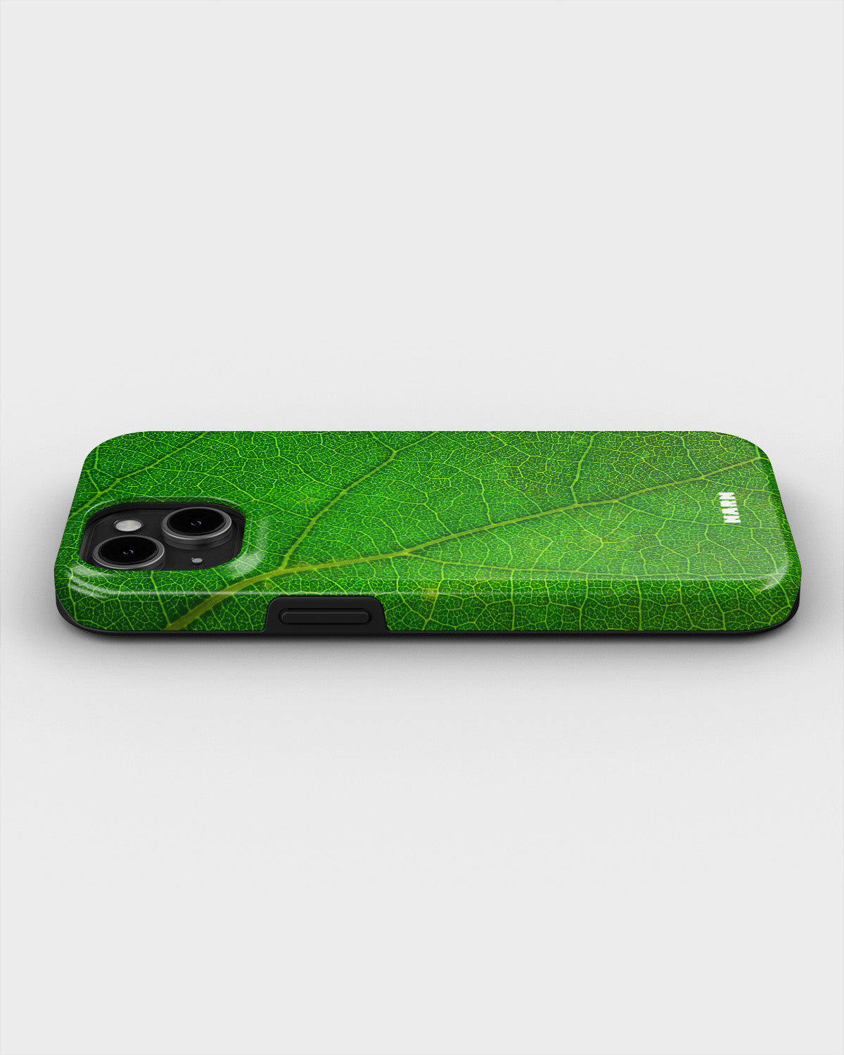 iPhone 15 Plus Tough Case – Green Leafy - View 3