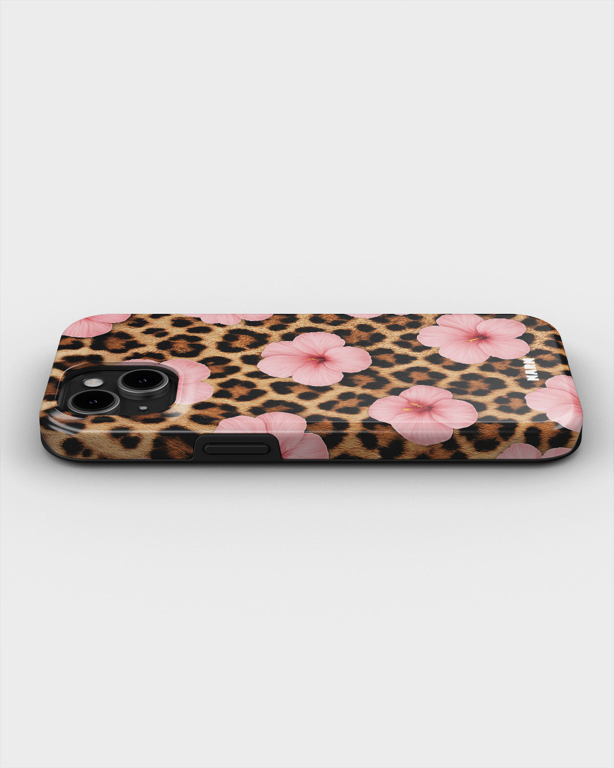 iPhone 15 Plus Tough Case – Leopard Flower - View 3