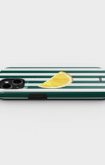 iPhone 15 Plus Tough Case – Lemon Stripes - View 3