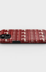 iPhone 15 Plus Tough Case – Reindeer Knit - View 3
