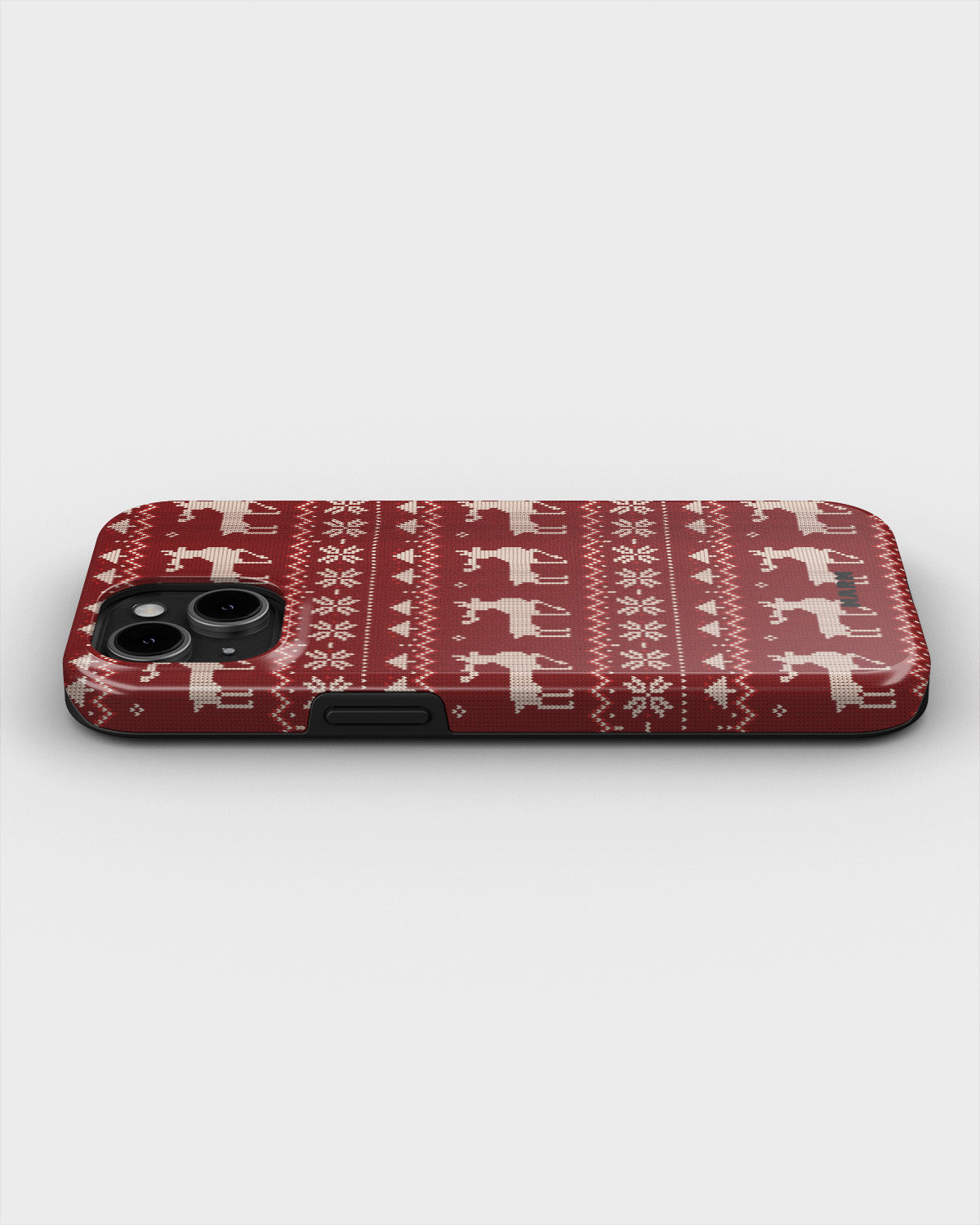 iPhone 15 Plus Tough Case – Reindeer Knit - View 3