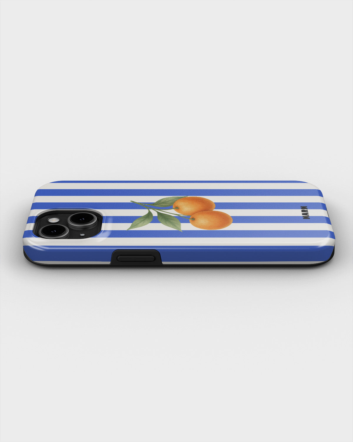 iPhone 15 Plus Tough Case – Orange Stripes - View 3