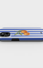 iPhone 15 Plus Tough Case – Orange Stripes - View 3