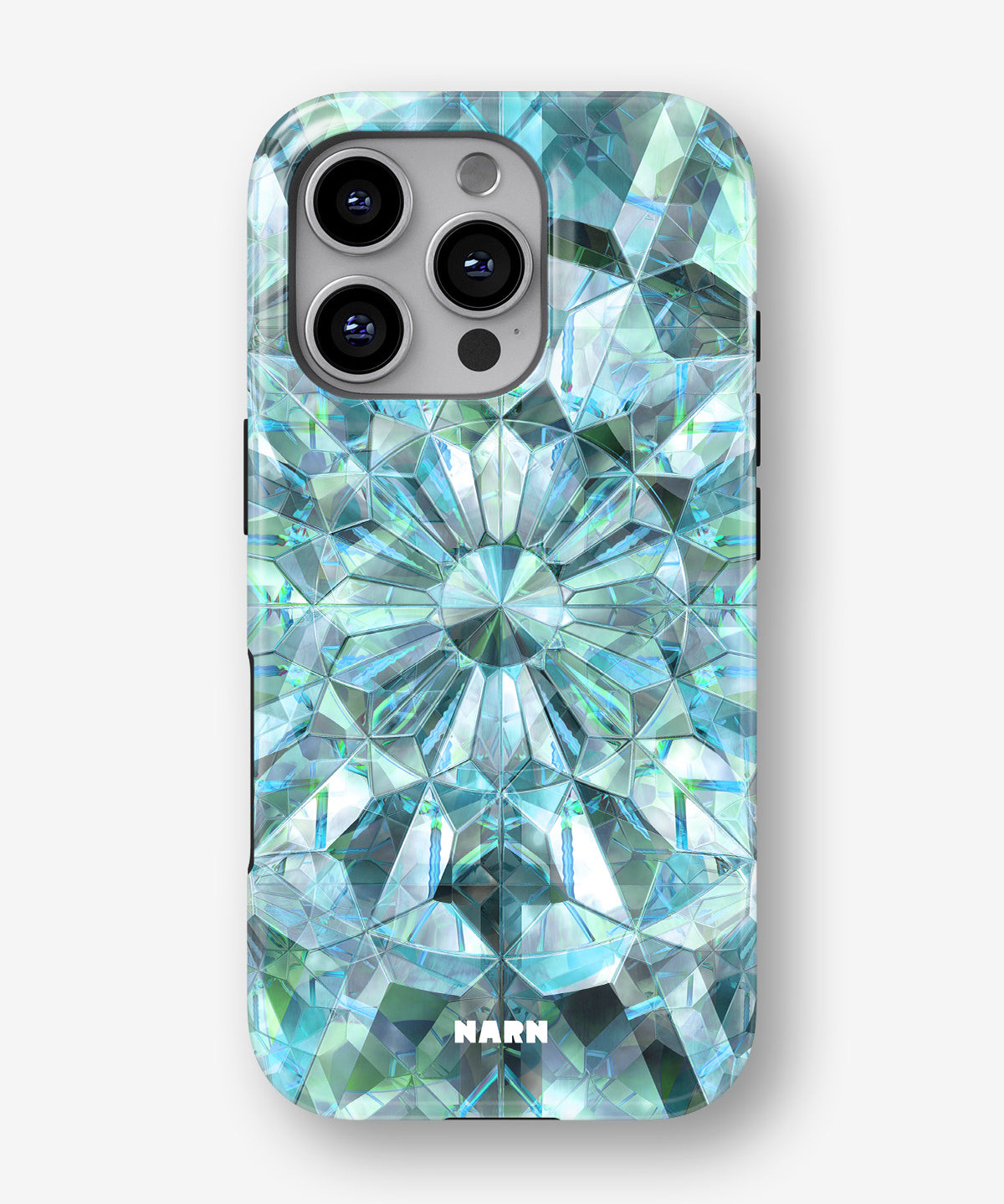 iPhone 16 Pro Max Tough Case – Green Crystals - View 1