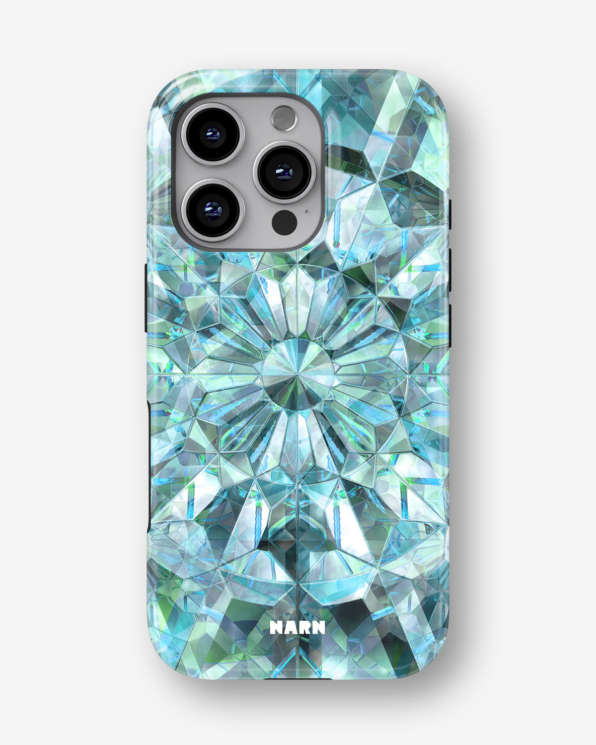 iPhone 16 Pro Max Tough Case – Green Crystals - View 1
