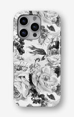 iPhone 16 Pro Max Tough Case – Black & White Bloom - View 1