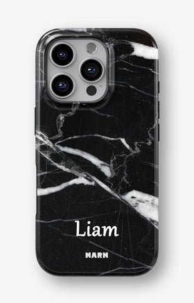 iPhone 16 Pro Max Tough Case – Custom - Black Marble - View 1