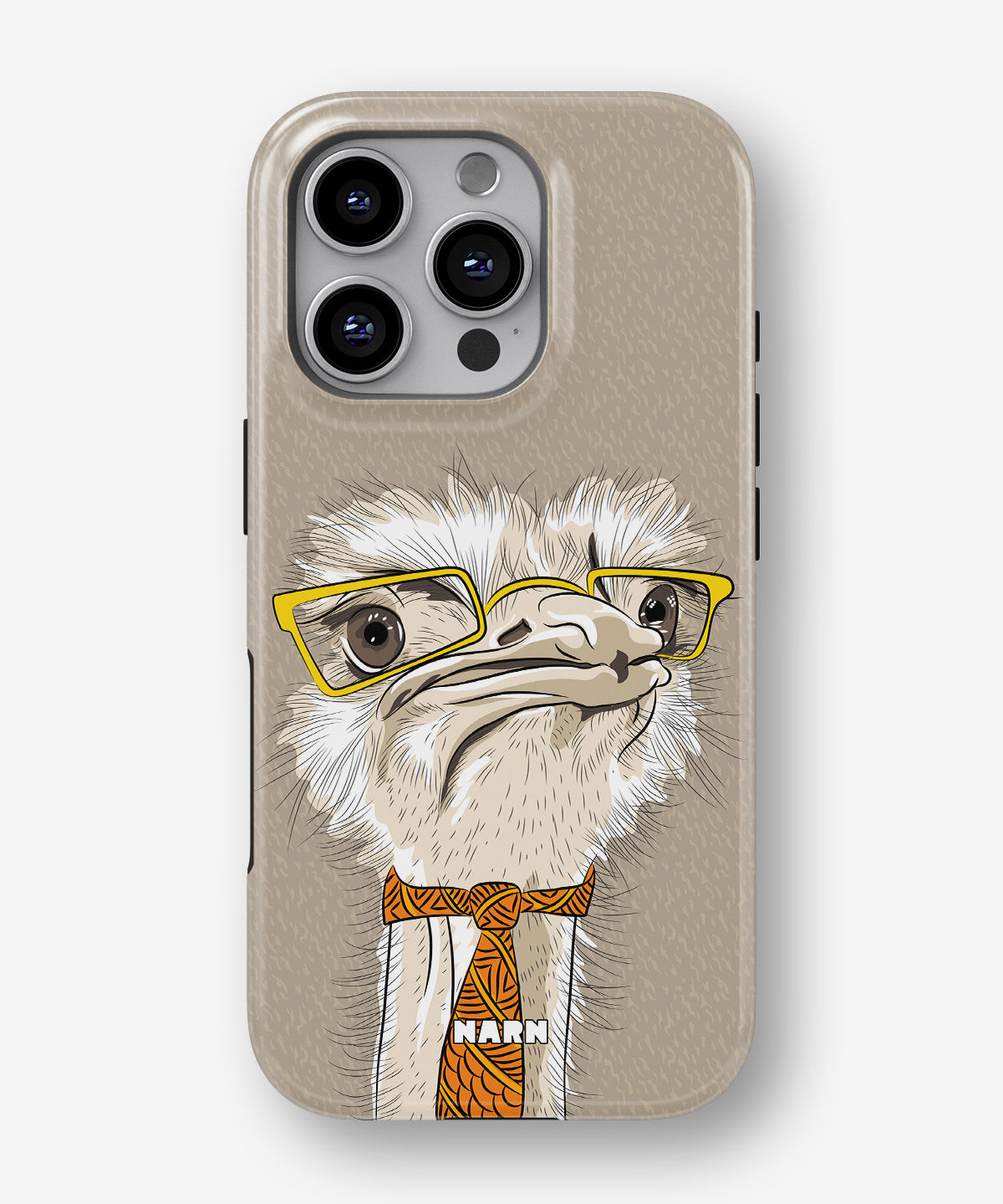 iPhone 16 Pro Max Tough Case – Hipster Ostrich - View 1