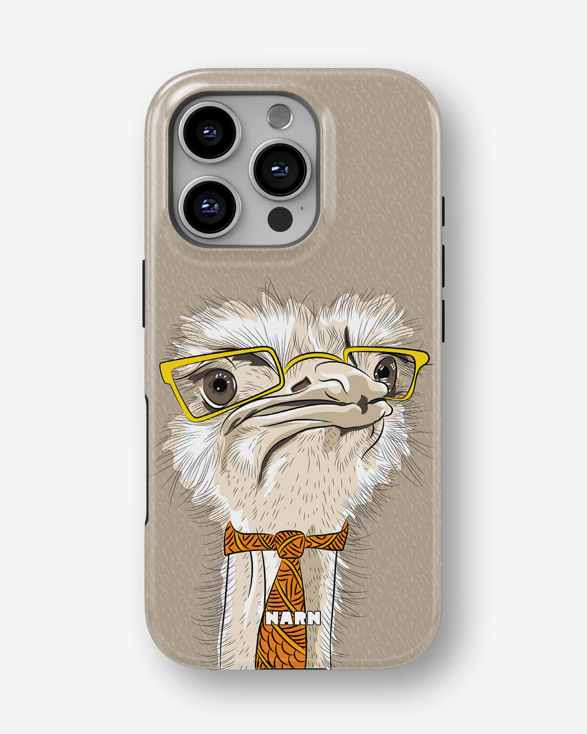 iPhone 16 Pro Max Tough Case – Hipster Ostrich - View 1