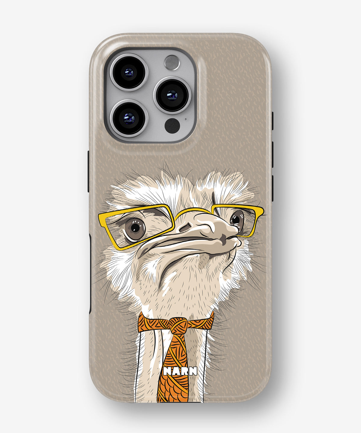 iPhone 16 Pro Max Tough Case – Hipster Ostrich - View 1