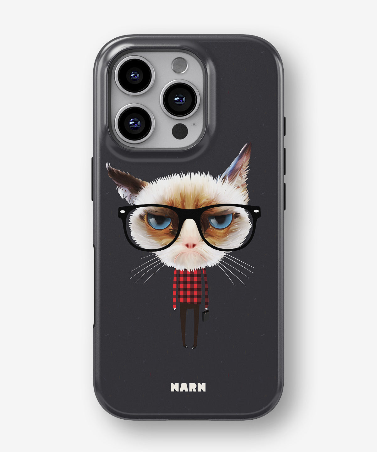 iPhone 16 Pro Max Tough Case – Hipster Cat - View 1