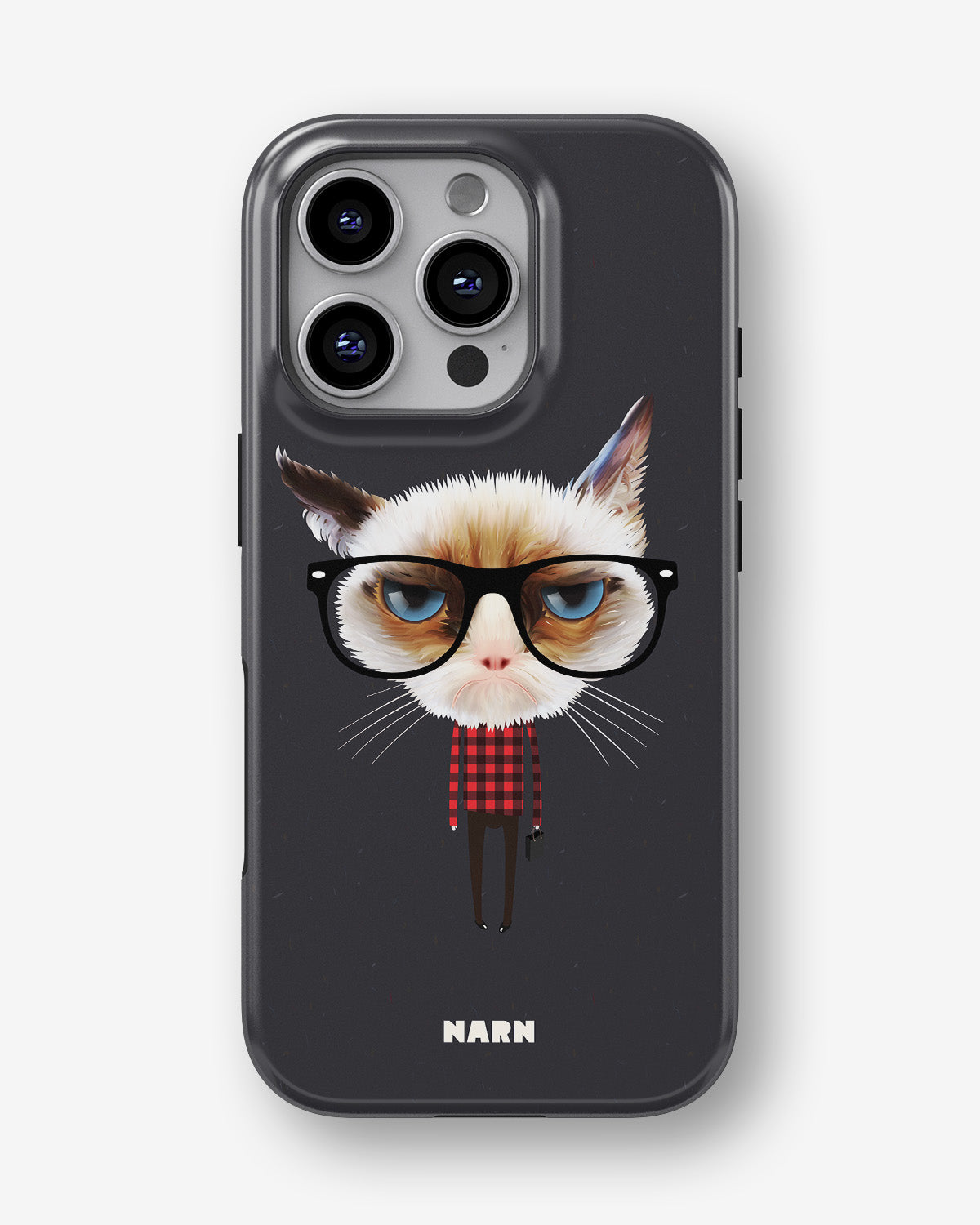 iPhone 16 Pro Max Tough Case – Hipster Cat - View 1