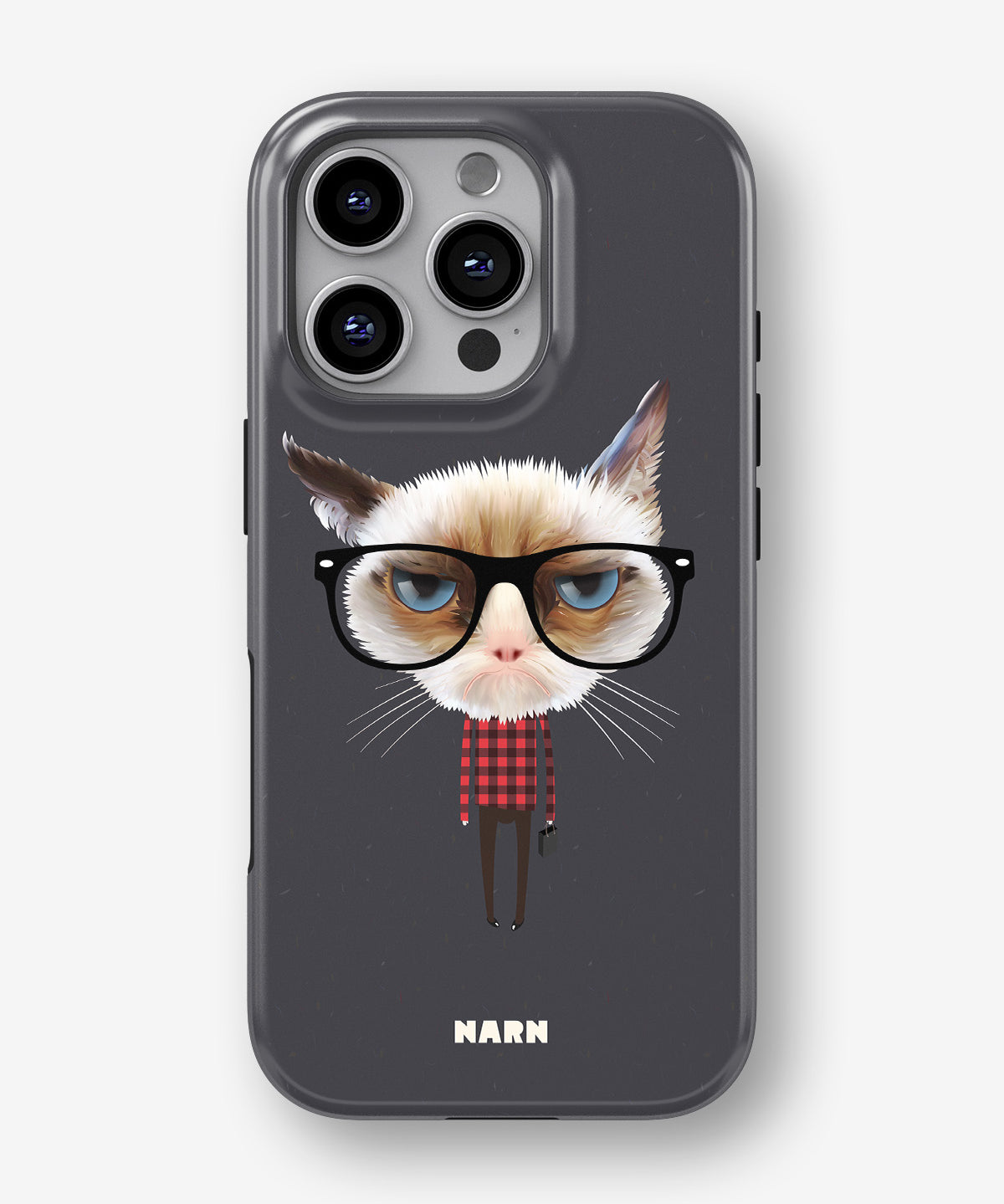iPhone 16 Pro Max Tough Case – Hipster Cat - View 1