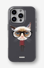 iPhone 16 Pro Max Tough Case – Hipster Cat - View 1