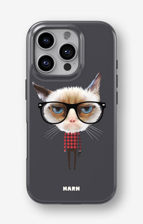 iPhone 16 Pro Max Tough Case – Hipster Cat - View 1