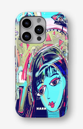 iPhone 16 Pro Max Tough Case – Abstract Cat - View 1