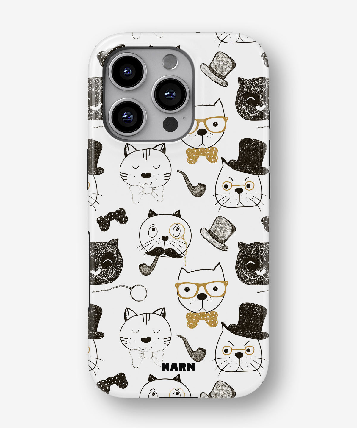 iPhone 16 Pro Max Tough Case – Cartoon Cats - View 1
